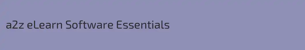 a2z eLearn Software Essentials